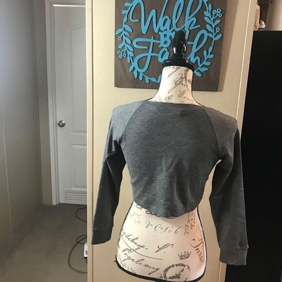 American Apparel Women's Crop Top Large Gray - Picture 5 of 7